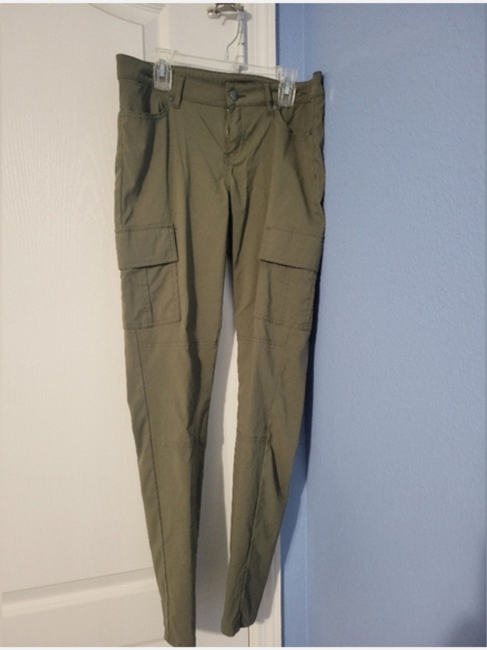 Prana Olive Green Cargo Skinny Low Rise Pants Size 4